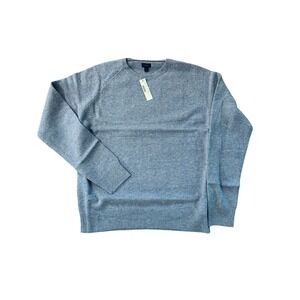 J Crew NWT 100% Lambs Wool Sweater. Light Blue Crew Neck Womans SZ XL